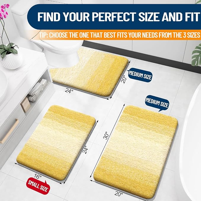 OLANLY Bathroom Rugs Mat 30x20, Extra Soft Absorbent Microfiber Bath Rugs - Image 2