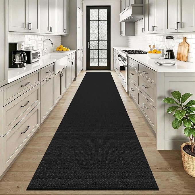 KOZYFLY Black 2.5'x12' Runners Rugs - Image 2