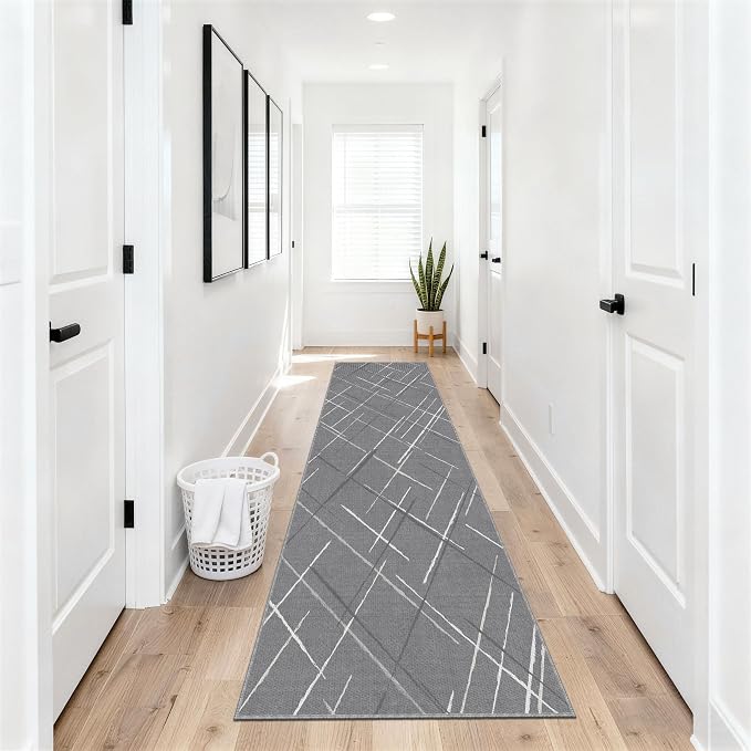 Kitchen Rugs Ultra Non-Slip 2.6x8 Washable Runner Rug Modern Tear and Stain - Image 2