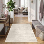 Latte&Fog Ivory 4x6 Area Rug, Vintage Washable Cute Small Rugs - Image 4