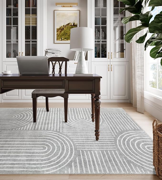 Lahome Abstract Area Rug 6x9, Soft Washable Rug - Image 4