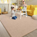 Pettop 4x6 ft Beige Area Rugs for Bedroom Living Room, Washable Memory Foam - Image 5