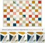 Terrug 3x5 Checkered Rug for Entryway, Soft Low Pile Stain Resistance Carpet - Image 4