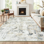Neutral Area Rug 6x9 Washable Rugs by Carpelux