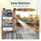 MontVoo Outdoor Rug Waterproof 5x8 ft Outdoor Carpet Patio Rug Mat Reversible - Image 8