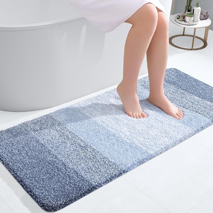 OLANLY Bathroom Runner Rugs Mat 47x20, Extra Soft Absorbent Microfiber Bath Rugs by OLANLY