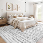 cotiled 9x12 Area Rugs Living Room Rug: Washable Boho Rugs - Image 2