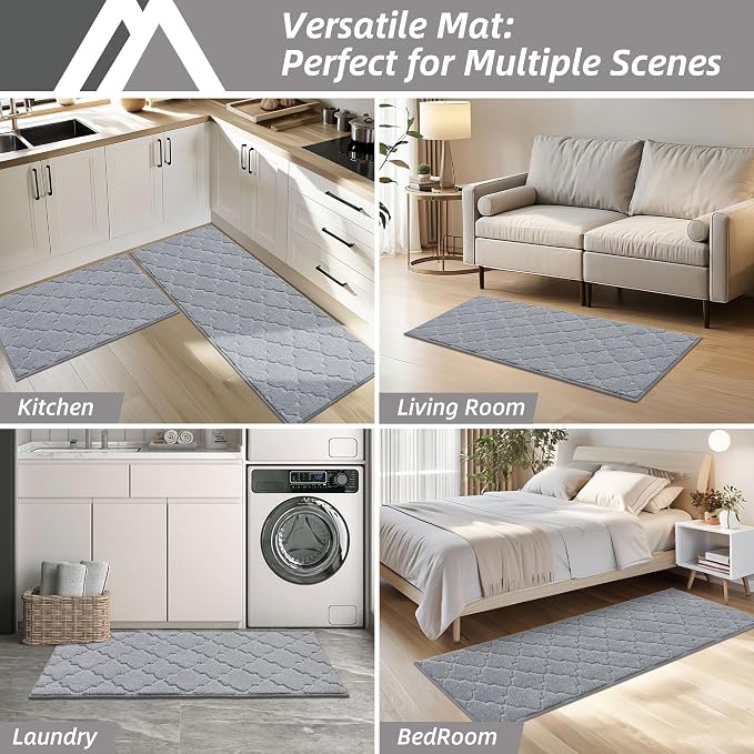 COSY HOMEER Soft Kitchen Rugs for in Front of Sink Super Absorbent Kitchen - Image 7
