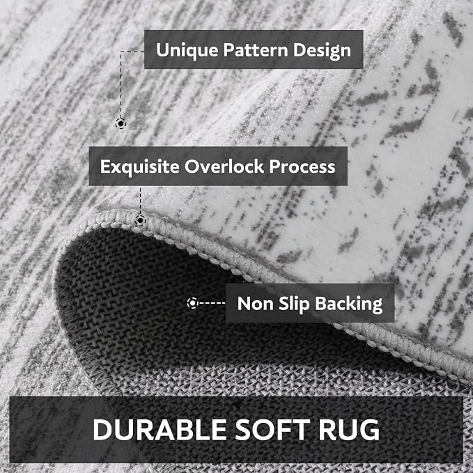 9x12 Area Rugs for Living Room Machine Washable Rug Distressed Indoor Carpet - Image 5