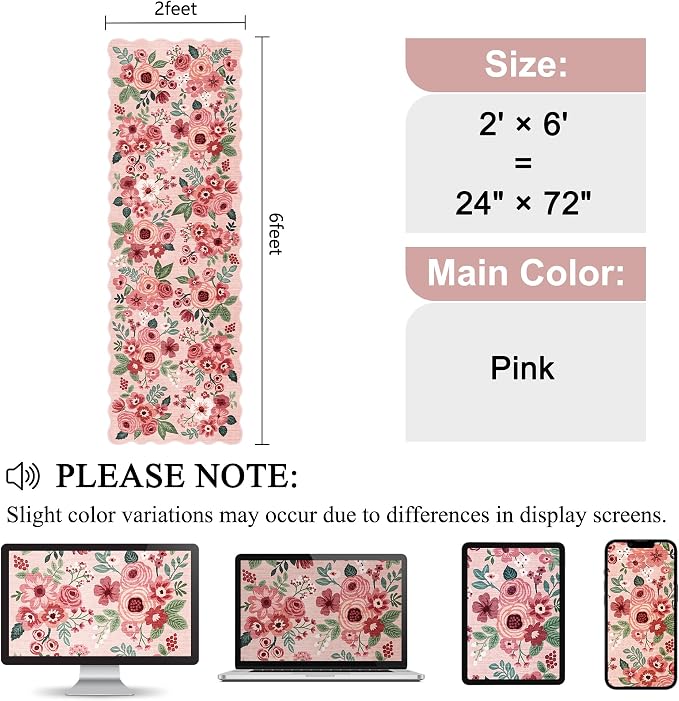 DUKINO 2x6 Runner Rug for Hallway, Washable Kitchen Rug - Image 2