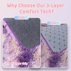 Shag Rugs for Living Room 5x7, Ultra Soft Abstract Purple Big Fuzzy Rugs for - Image 6
