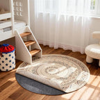 Veken 3 Ft Round Non Slip Cushioned Rug Pad Gripper, Felt and Silicone Backing - Image 9