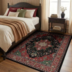 RELEANY Area Rugs 4'x6' Washable Non-Slip, Floral Vintage Distress Medallion - Image 2