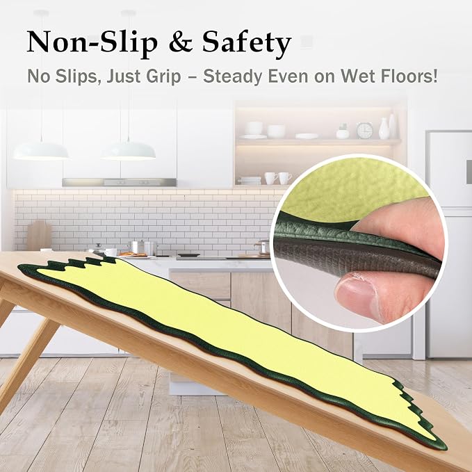 Arenarug Scalloped Kitchen Mats Rugs Sets of 2 Cushioned Anti Fatigue Floor Mat - Image 5