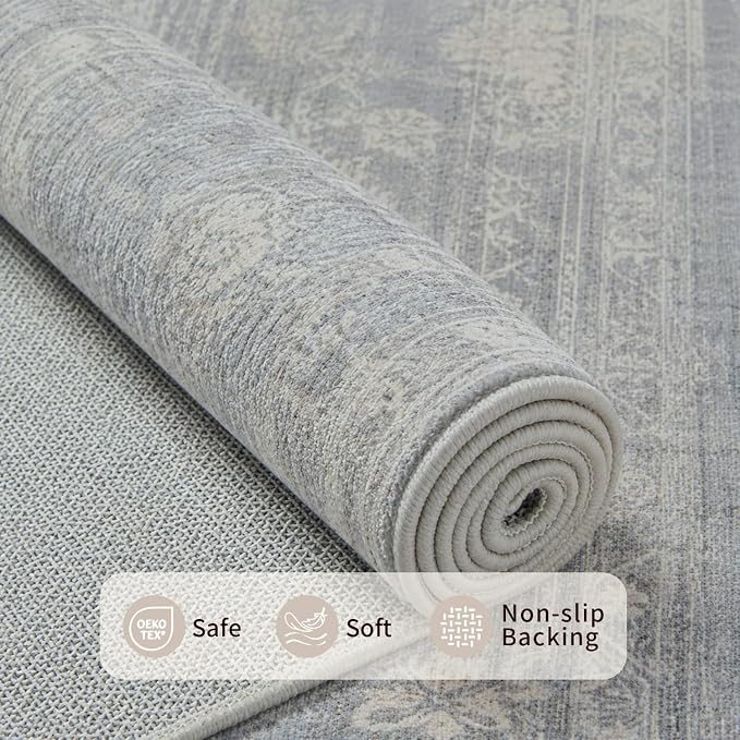Rugxara 6x9 Area Rugs for Living Room Bedroom, Large Washable Rug, Non Slip & - Image 5