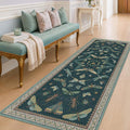 Hazo Haus Green Boho Runner Rug 3x8, Foldable Washable Carpet by HazoHaus