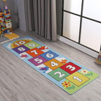 Hop and Count Hopscotch Rug, Kids Floor Play Area Rug Game Carpet Crawl Jump Mat - Image 2