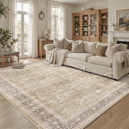 DCX Beige and Taupe 5x7 Rug, Kid & Pet Friendly - Image 2