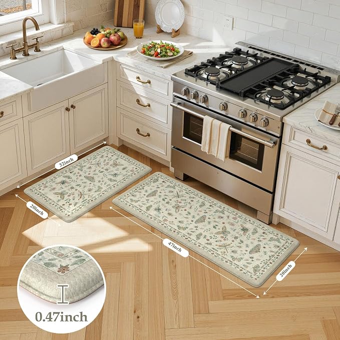 LEEVAN Anti Fatigue Mats for Kitchen Floor Non-Slip, Cushioned Kitchen Mats for - Image 2