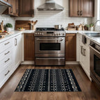 SERISSA 2x3 Rugs for Entryway, Washable Non-Slip Black Gold Grad Small Area Rug - Image 2