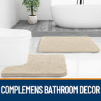 OLANLY Bathroom Rugs 30x20, Extra Soft Absorbent Chenille Bath Rugs, Rubber - Image 7