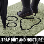 Smiry Dog Door Mat for Muddy Paws, Absorbent Dirt Trapper Non Slip Quick Dry - Image 2
