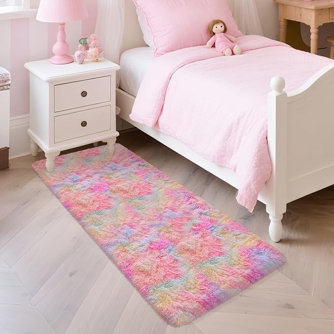 2x5 Feet Tie-Dye Rainbow Unicorn Rug - Image 9