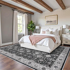 Washable 8x10 Living Room Rug: Vintage Low Pile Water Resistant Area Rug - Image 2