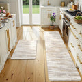KIMODE Kitchen Anti Fatigue Mats, Farmhouse Abstract Kitchen Rugs Sets of 2 by StayinComfortCookwithJoy