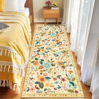 RELEANY Floral 2x6 Area Rugs Washable Print Boho Cute Carpet Non Slip Flower - Image 3