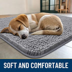 Smiry Dog Door Mat for Muddy Paws 59x20, Absorbent Dirt Trapper, Non-Slip - Image 2