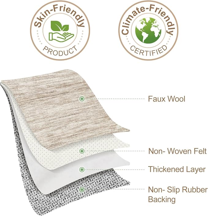 Nakagishi 8X10 Area Rugs Living Room: Washable Large Vintage Rug Neutral - Image 9