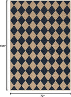 Lahome Colette Checkered Easy Jute Outdoor Rug, Large 6x9 Rug - Image 2