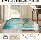 RELEANY Washable Area Rugs 5'x7' Non-Slip Modern Abstract Soft - Image 6