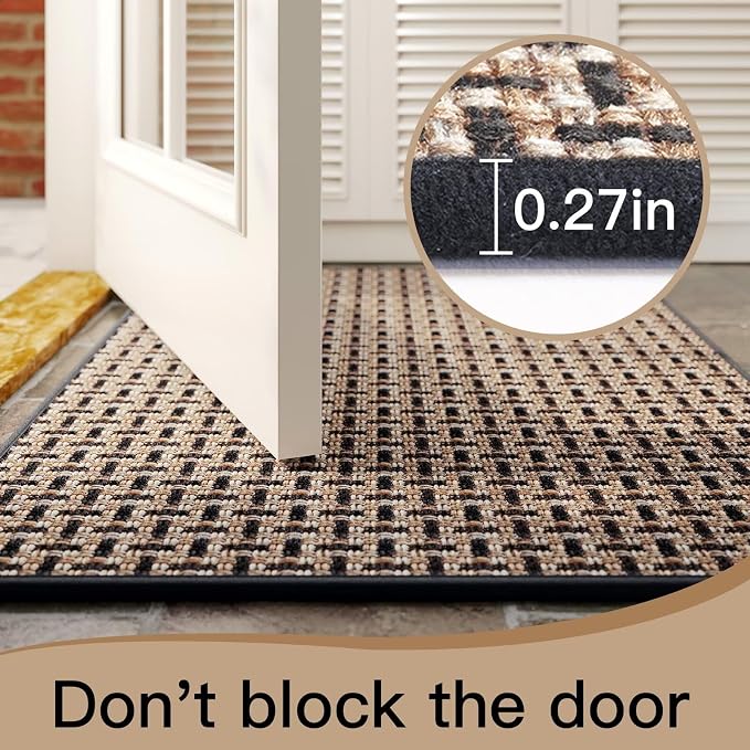 YDKGL Door Mat Entrance 24x35, Dirt Resistant and Absorbent, Non-Slip Rubber - Image 4