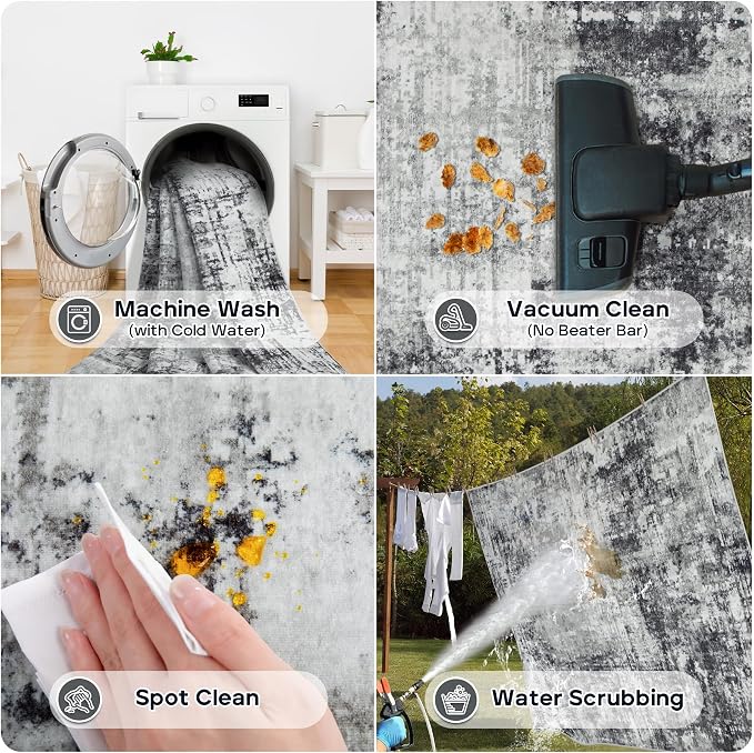 6x9 Area Rugs for Living Room Rug Washable: Modern Rug for Dining Room Bedroom - Image 5
