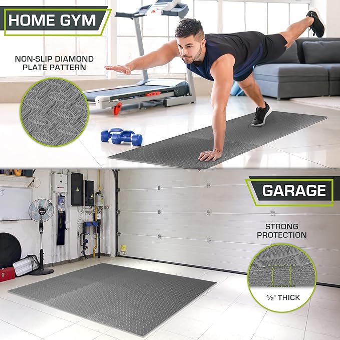 ProsourceFit Exercise Puzzle Mat ½-inch, EVA Interlocking Foam Floor Tiles - Image 3