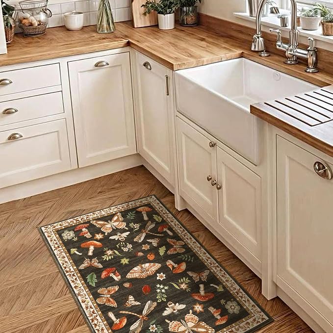 ROYHOME Mushroom Rug Black - Image 3