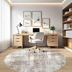 Round Rug Living Room Rugs: 10x10 Washable Circle Large Abstract Modern Soft - Image 7