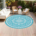 Pauwer Waterproof Outdoor Rug 8ft, Reversible Plastic Straw Patio Camping Rug by Pauwer