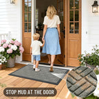 OLANLY Front Door Mat Outside Entrance 71x47, Heavy Duty Sturdy Natural Rubber - Image 7