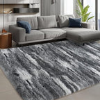 Shag Rugs for Bedroom, 4x6 Abstract Grey Soft Fuzzy Rugs for Living Room - Image 4