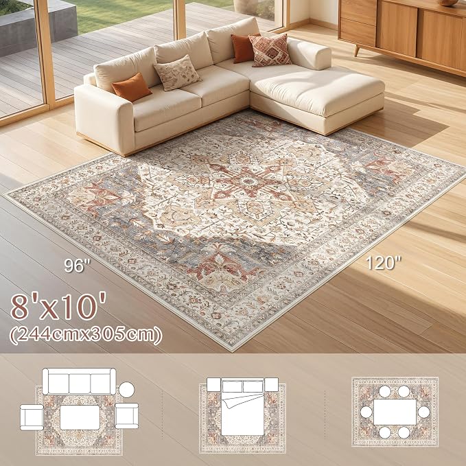 Tortania Area Rug Living Room Rugs - Image 8