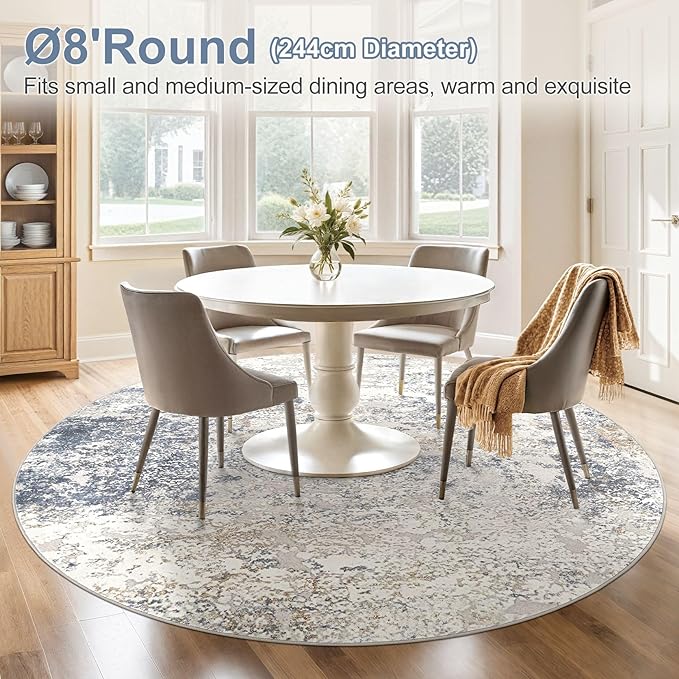 8ft Round Area Rug Living Room Rugs - Image 2