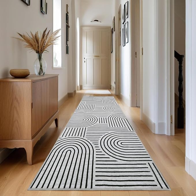 ROYHOME Modern Rug 2x6 Runners for Hallways, Abstract Kitchen Runner Rugs Non - Image 8