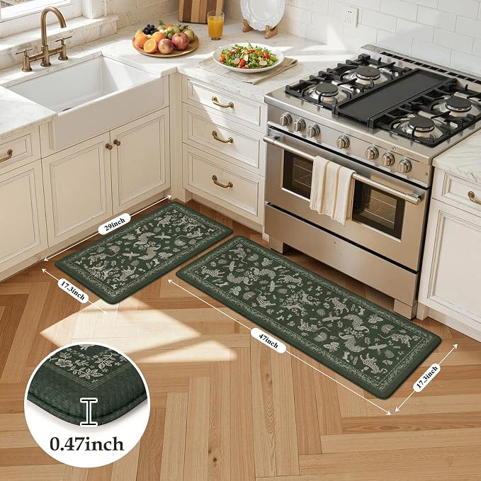 LEEVAN Anti Fatigue Mats for Kitchen Floor Non-Slip, Cushioned Kitchen Mats for - Image 2