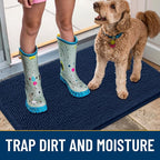 Smiry Dog Door Mat for Muddy Paws 54x24, Absorbent Dirt Trapper, Non-Slip - Image 3