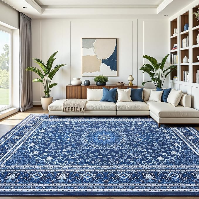 Lofus 9x12 Area Rugs for Living Room, Machine Washable Non-Slip Area Rug by Lofus