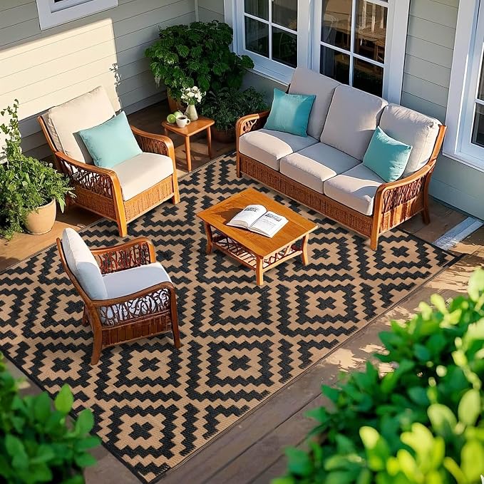 Outdoor Patio Plastic Straw Rug - Image 7