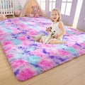 AROGAN Soft Rainbow Area Rugs for Girls Room 3x5 Feet, Fluffy Cute Colorful by AROGANAREARUG